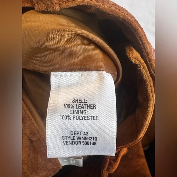Nordstrom 100% Leather Cognac Pants | Size 8 - Picture 4 of 4